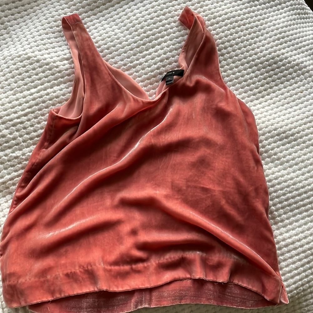 J crew pink velvet tank